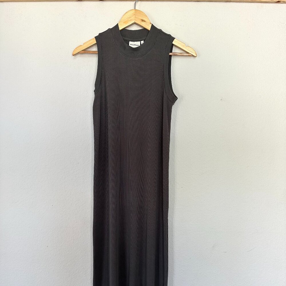 Richer Poorer Vintage Rib Column Dress - Gunmetal / S